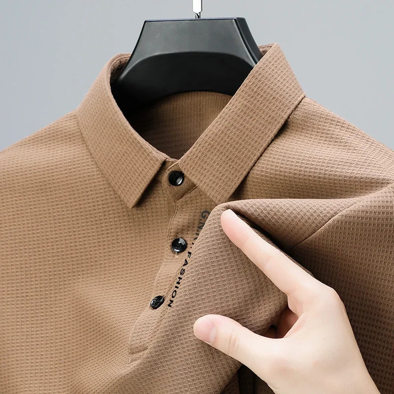 Tobias | Herren Casual Kurzarm Poloshirt Mit Gerippter Struktur