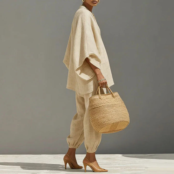 Céline | Damen Komfort Maxi Zweiteiler Set