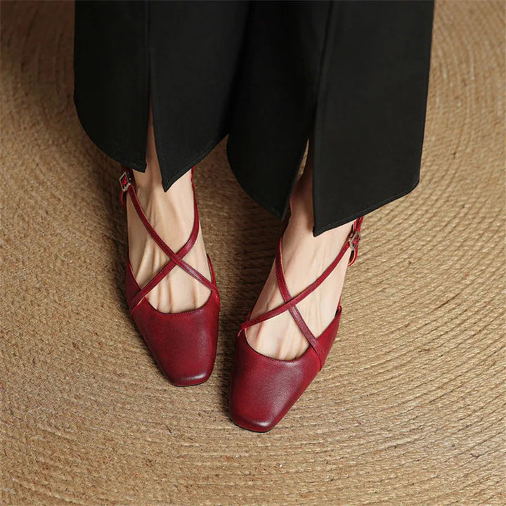 Violet | Damen Elegante Leder High Heels