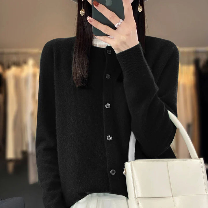 Zunara | Damen Sommer Knöpfe Strick Cardigan