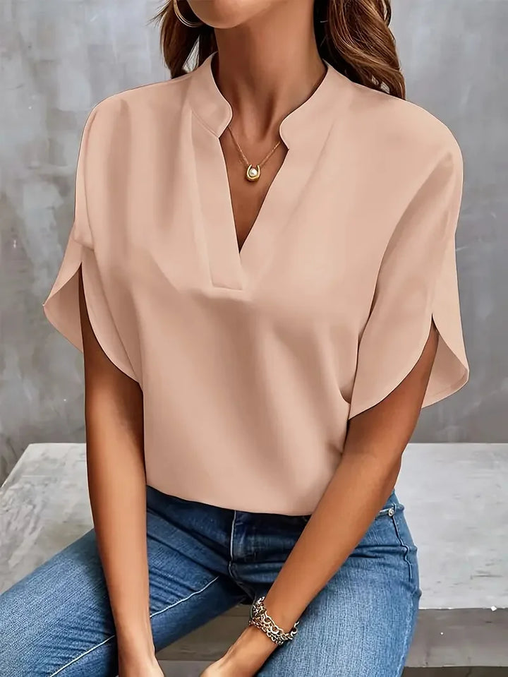 Mechthild | Damen Bluse in Seidenoptik mit elegantem Fall