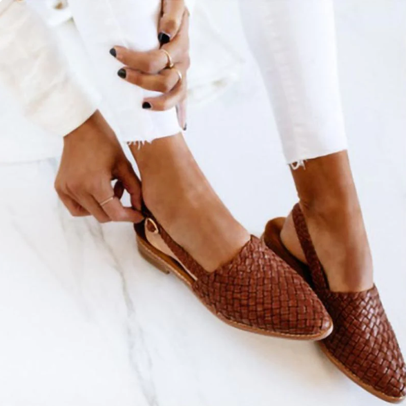 Janina | Damen Sommer Orthopädische Slip-on Pantoletten