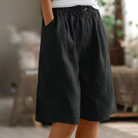 Julia | Damen Leinen Sommer Kurze Hose