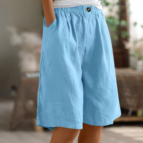 Julia | Damen Leinen Sommer Kurze Hose