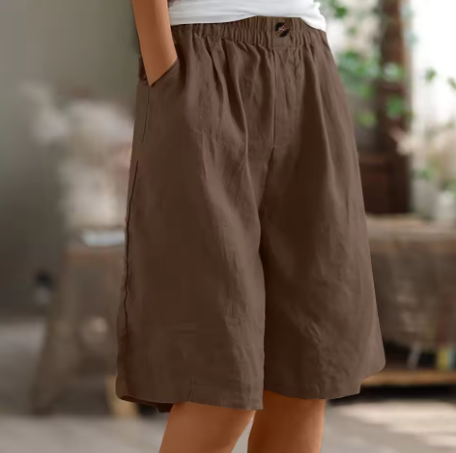 Julia | Damen Leinen Sommer Kurze Hose