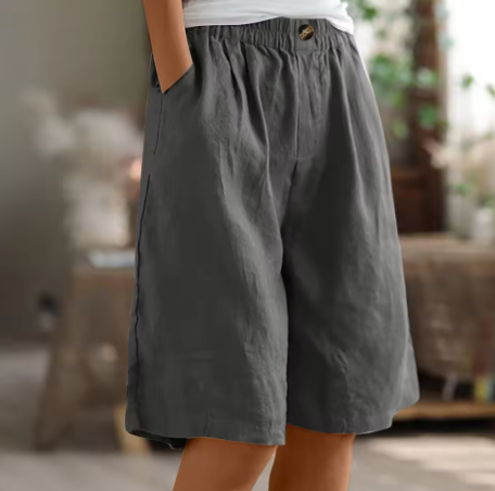 Julia | Damen Leinen Sommer Kurze Hose