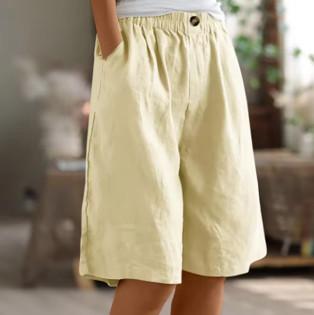 Julia | Damen Leinen Sommer Kurze Hose