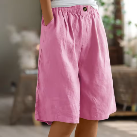 Julia | Damen Leinen Sommer Kurze Hose