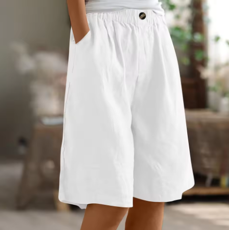 Julia | Damen Leinen Sommer Kurze Hose