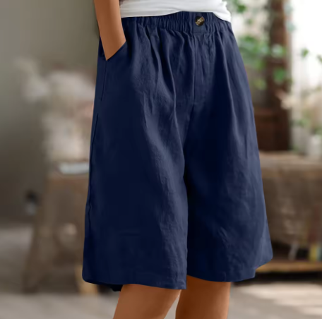 Julia | Damen Leinen Sommer Kurze Hose
