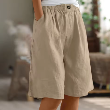 Julia | Damen Leinen Sommer Kurze Hose