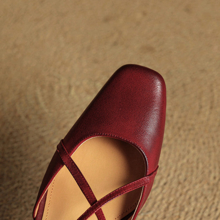 Violet | Damen Elegante Leder High Heels