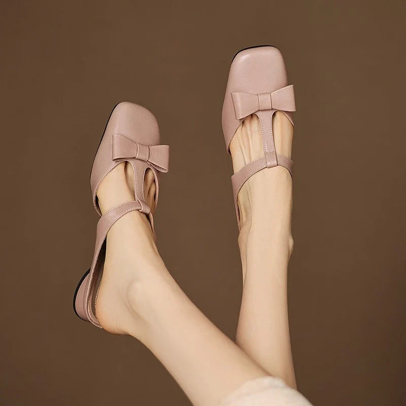 Ramona | Damen Zeitlose Leder Slip-On Mules