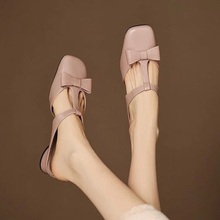 Ramona | Damen Zeitlose Leder Slip-On Mules