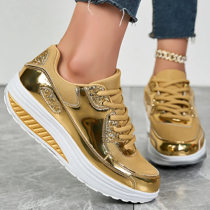 Ortrud | Damen Orthopädische Plateau Sneaker | Schnürung für den Alltag