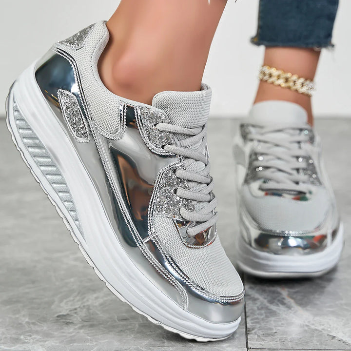 Ortrud | Damen Orthopädische Plateau Sneaker | Schnürung für den Alltag