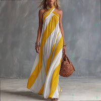 Cornelia | Damen Gestreiftes Neckholder Sommerkleid