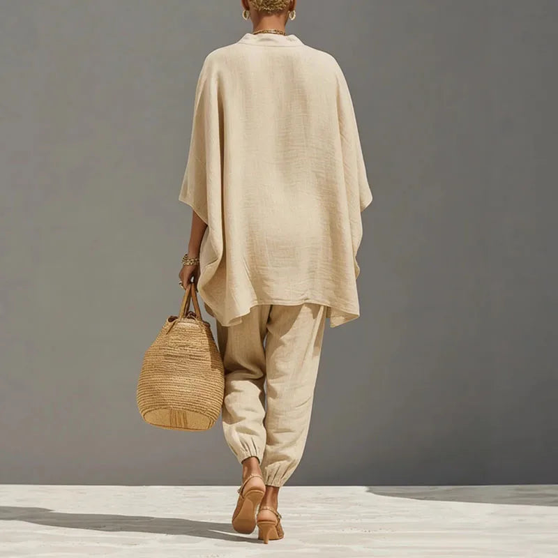 Céline | Damen Komfort Maxi Zweiteiler Set