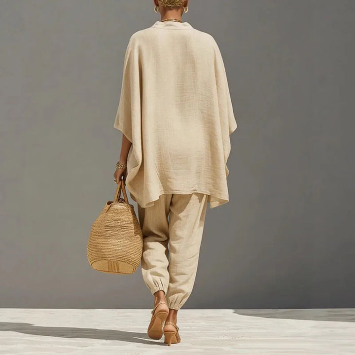 Céline | Damen Komfort Maxi Zweiteiler Set