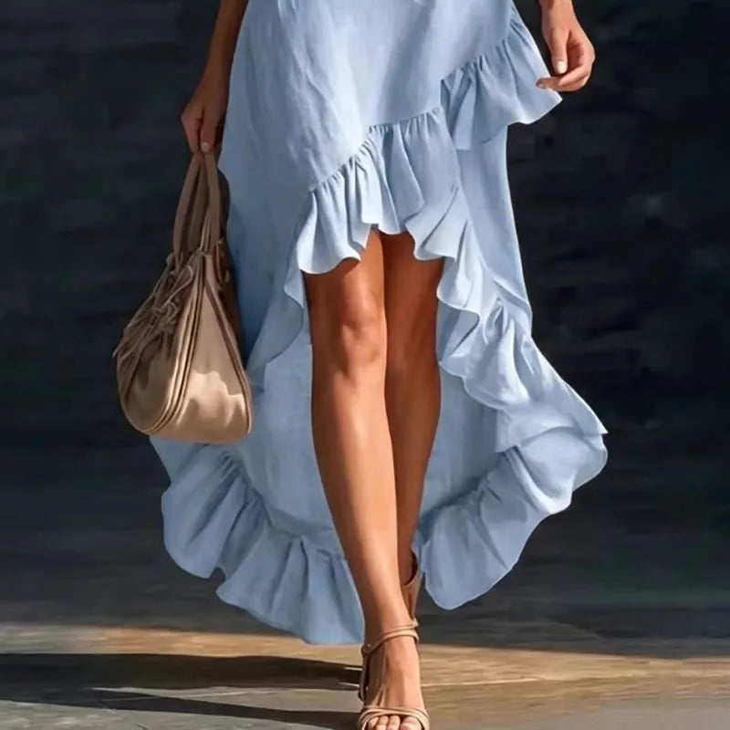 Neele | Damen Sommer V-Ausschnitt Maxikleid