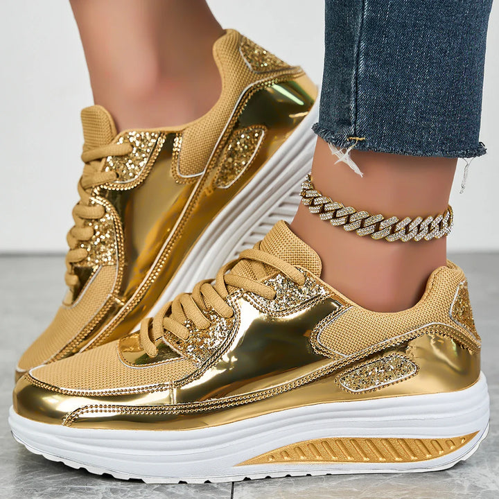 Ortrud | Damen Orthopädische Plateau Sneaker | Schnürung für den Alltag