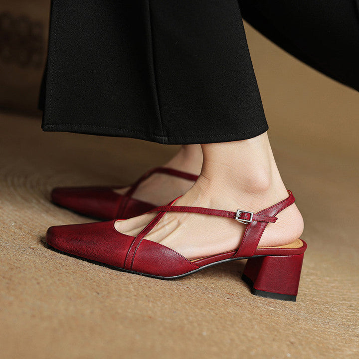 Violet | Damen Elegante Leder High Heels
