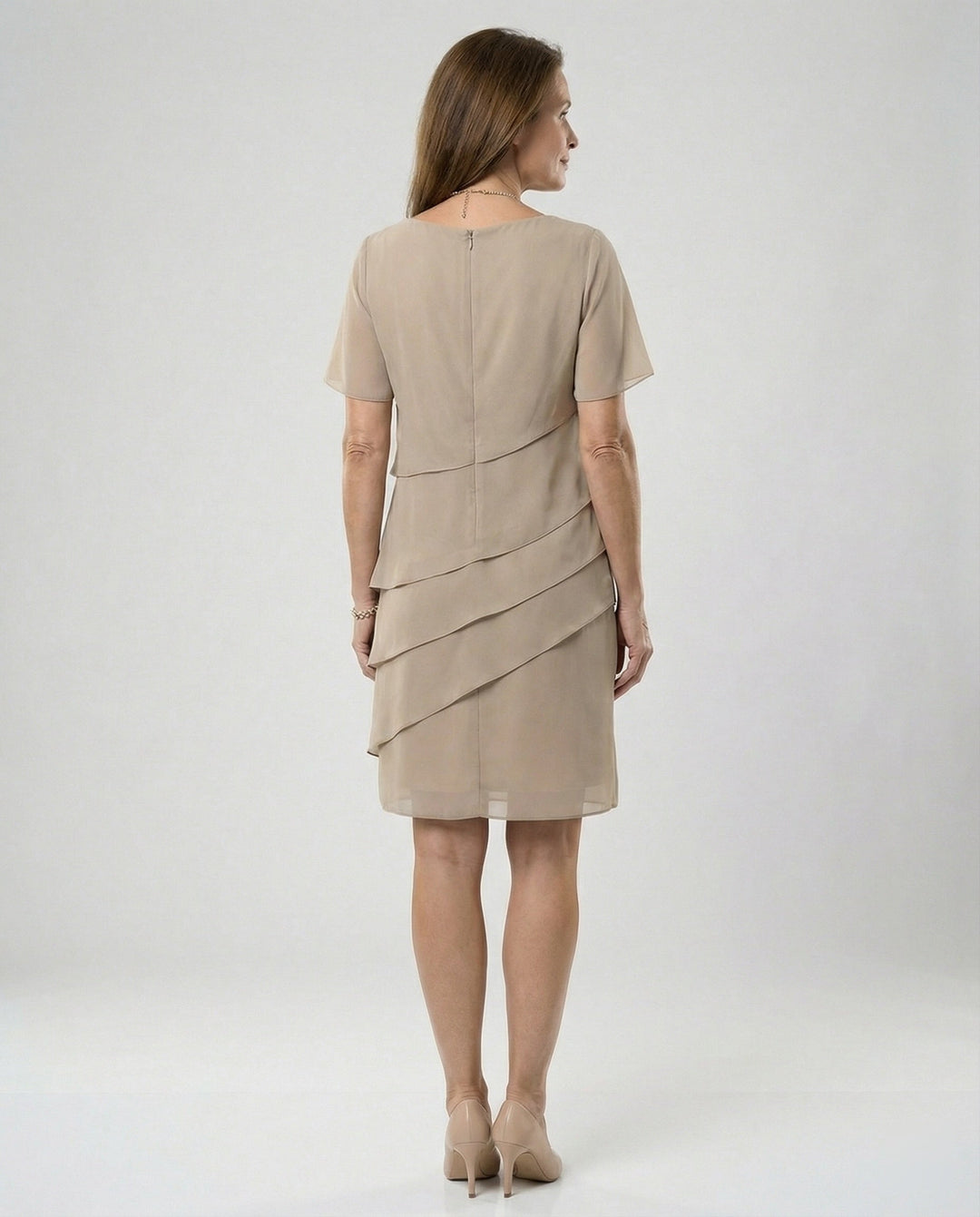Sophie | Damen Casual Kurzarm Midikleid