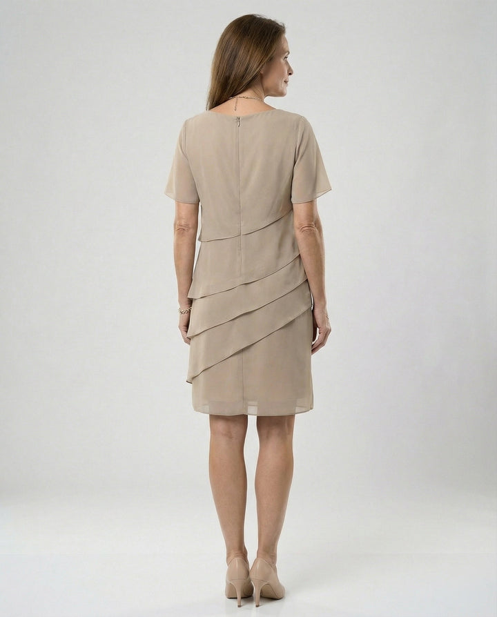 Sophie | Damen Casual Kurzarm Midikleid