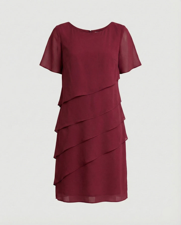 Sophie | Damen Casual Kurzarm Midikleid
