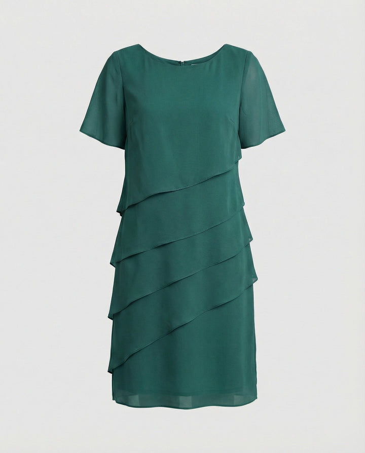 Sophie | Damen Casual Kurzarm Midikleid