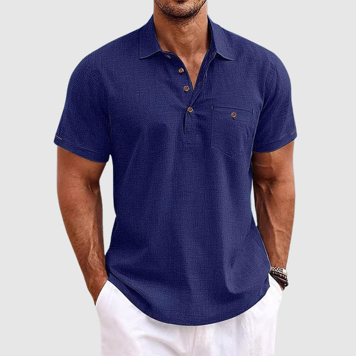 Ekkehard | Herren Casual Slim-Fit Poloshirt mit Brusttasche