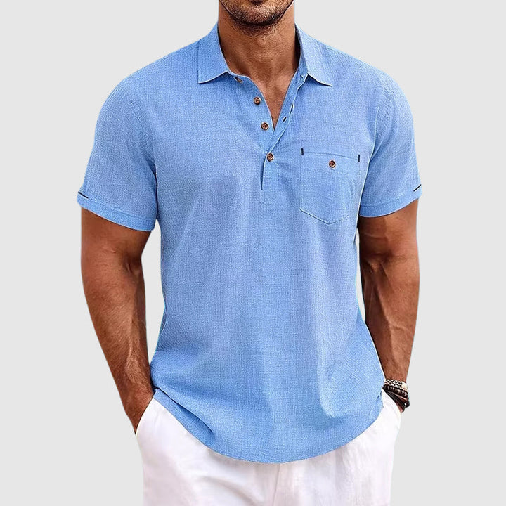 Ekkehard | Herren Casual Slim-Fit Poloshirt mit Brusttasche