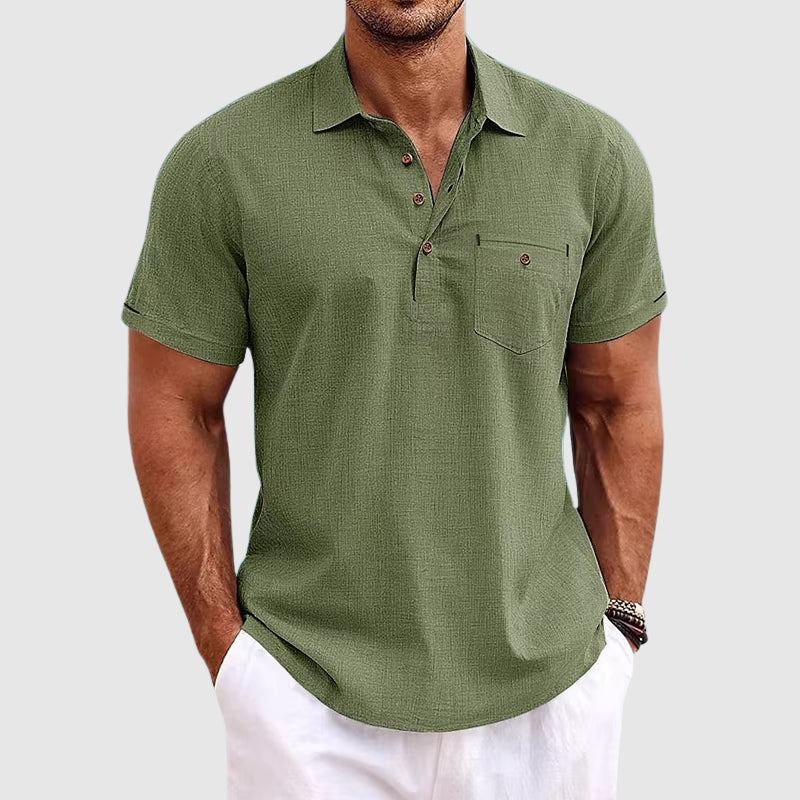 Ekkehard | Herren Casual Slim-Fit Poloshirt mit Brusttasche
