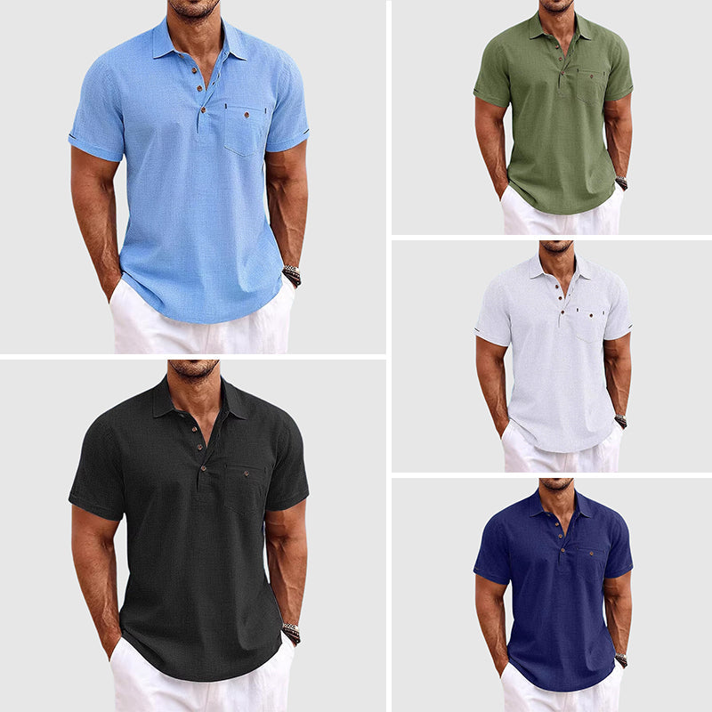 Ekkehard | Herren Casual Slim-Fit Poloshirt mit Brusttasche