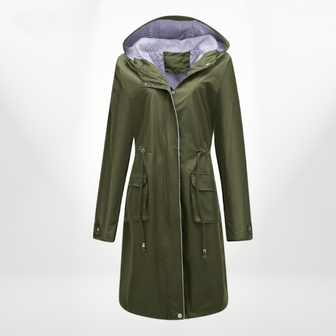 Angelika | Damen Klassisch Kordelzug Regenjacke