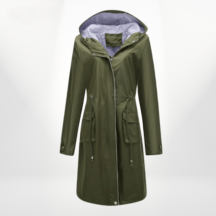 Angelika | Damen Klassisch Kordelzug Regenjacke