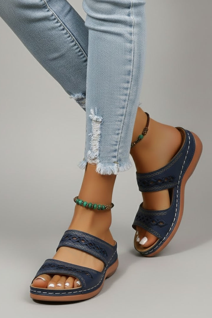 Elena | Damen Breite Riemen Dekorativ Sandalen