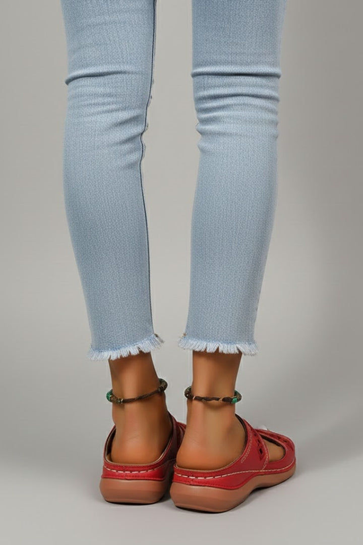 Elena | Damen Breite Riemen Dekorativ Sandalen