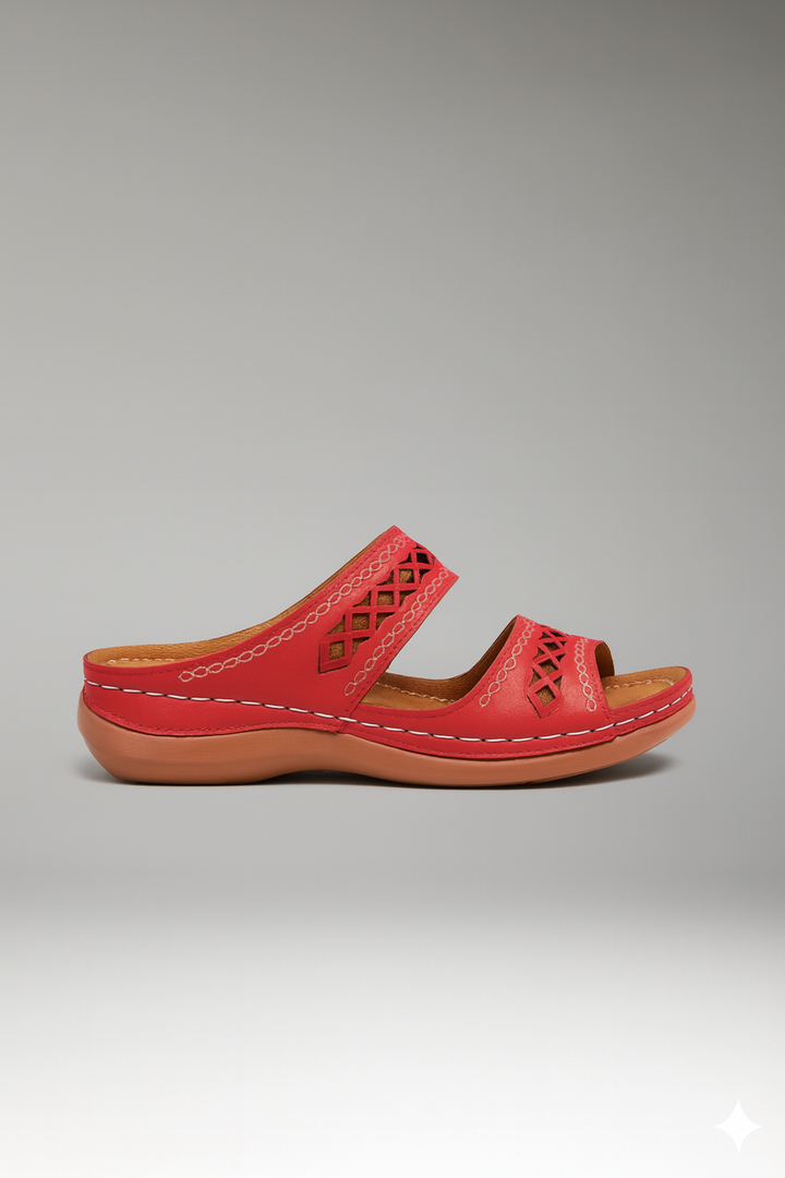 Elena | Damen Breite Riemen Dekorativ Sandalen