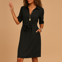 Marit | Abito camicia midi casual da donna