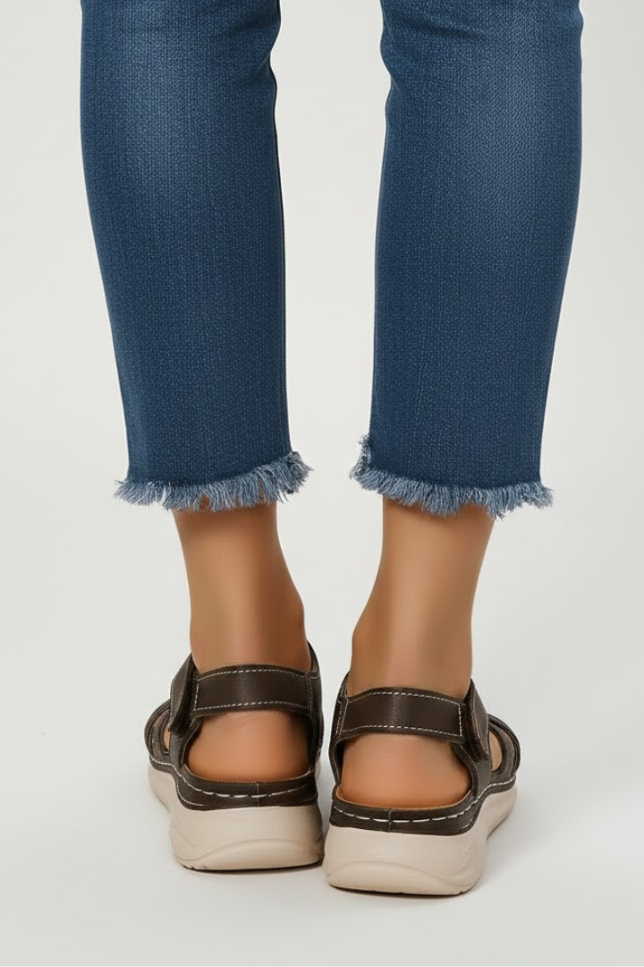 Nora | Damen Verstellbar Kreuzriemen Sandalen