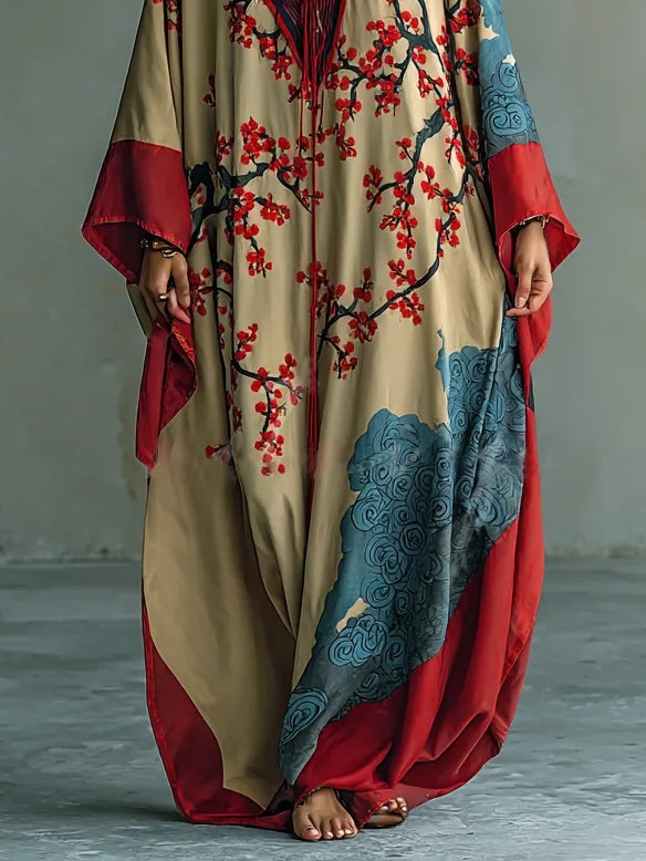 Sarah | Damen Sommer Blumenmuster Maxikleid