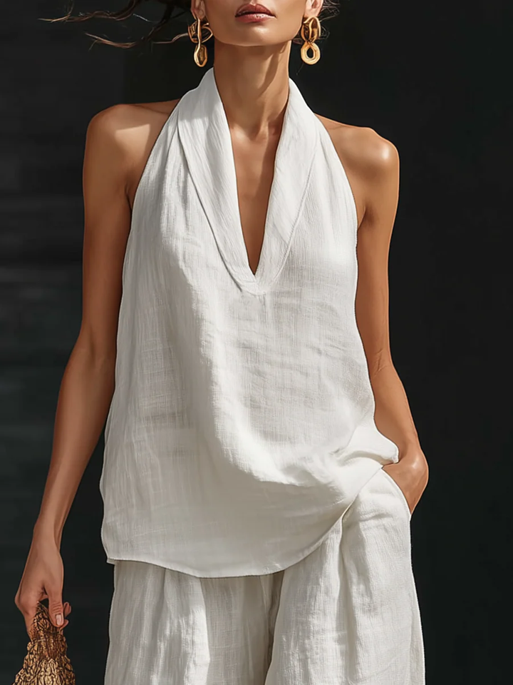 Claudia | Damen Modisches Sommer Zweiteiler Set