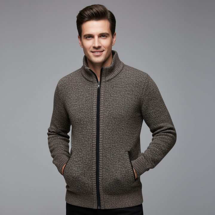 Aurel | Herren Warmer Strickfleece Cardigan