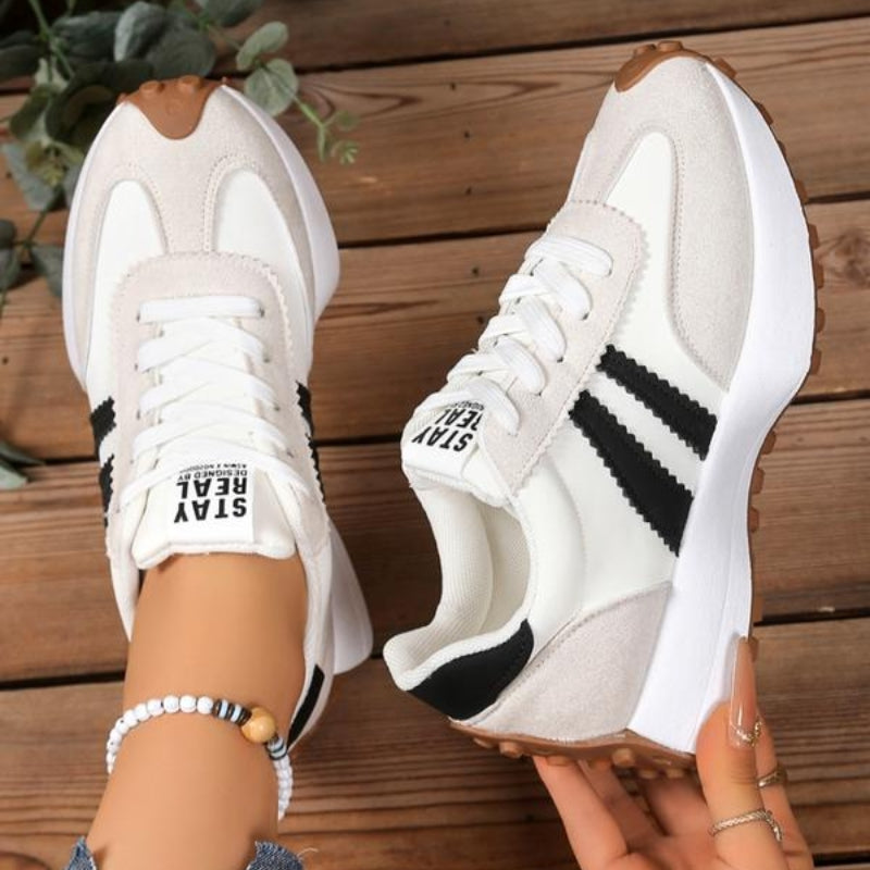 Joana | Damen Trendige Sommer Plateau Sneaker mit Chunky Sohle