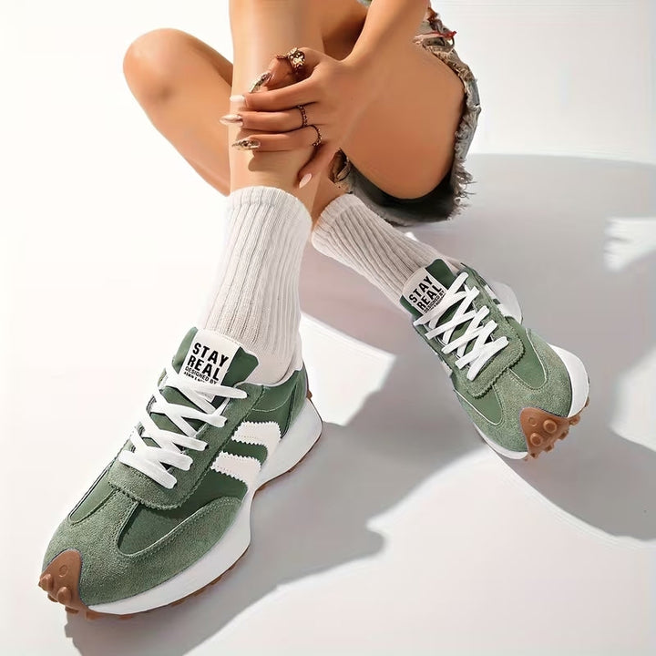 Joana | Damen Trendige Sommer Plateau Sneaker mit Chunky Sohle
