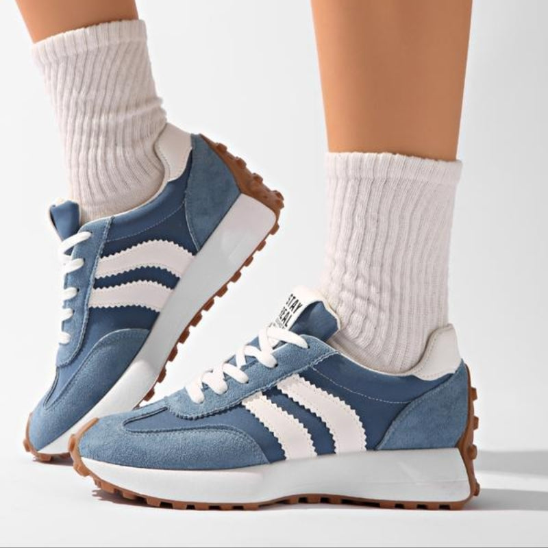 Joana | Damen Trendige Sommer Plateau Sneaker mit Chunky Sohle