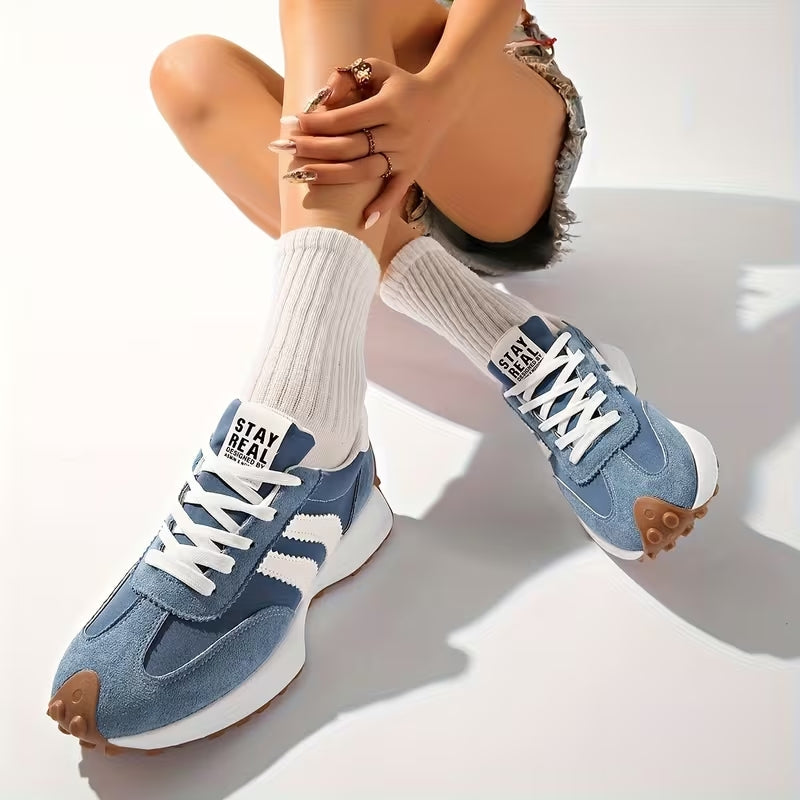 Joana | Damen Trendige Sommer Plateau Sneaker mit Chunky Sohle