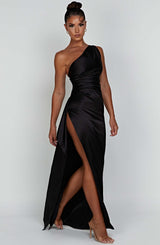 Marlene | Damen Sommer Hoher Beinschlitz Hochzeitsgastkleid