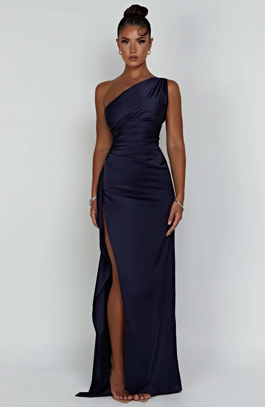 Emilia | Damen Elegantes Ein Schulter Ausschnitt Maxikleid
